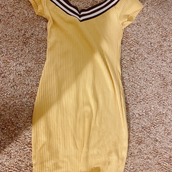 ❌SOLD❌UO Sport Tape Wide Neck Mini Dress - Picture 2 of 4